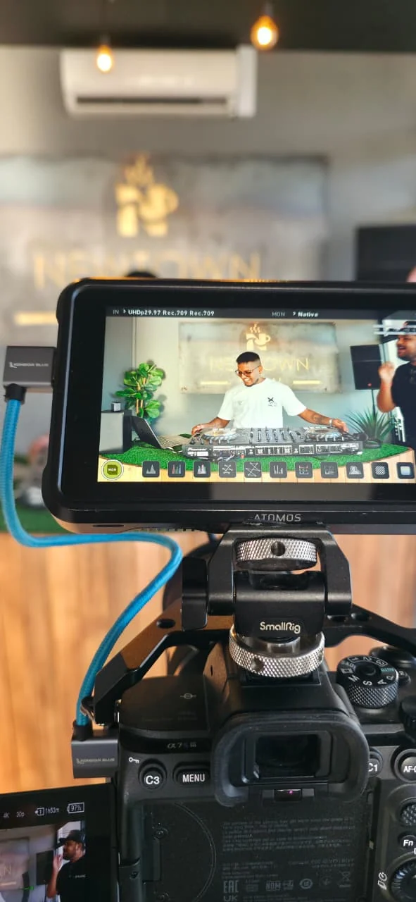 Behind the scenes filming inside NewTown Brew